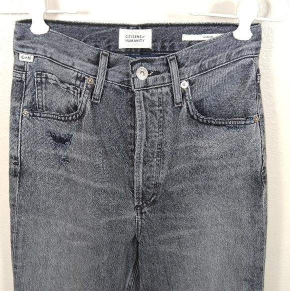 Citizens Of Humanity Sabine High Rise Straight in Black Coffee size 23 - Picture 5 of 12